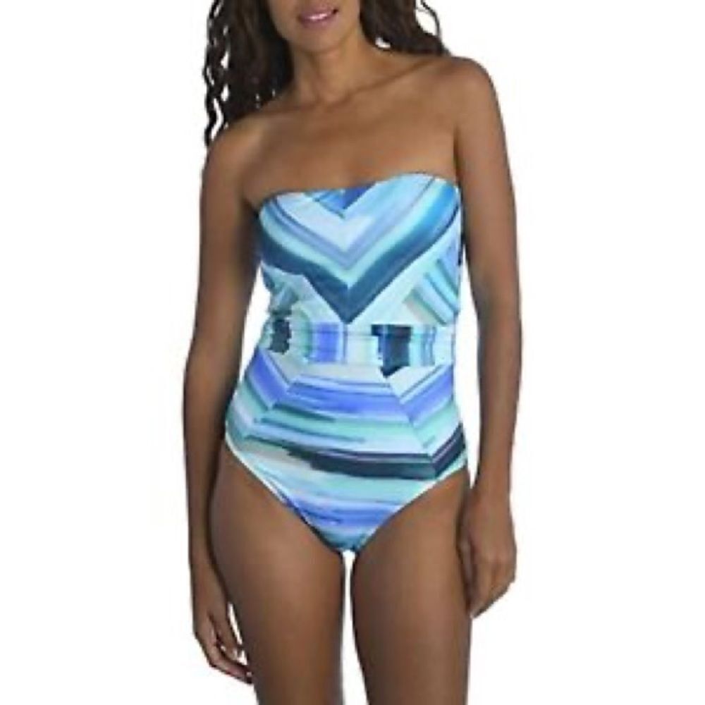 La blanca halter / strapless one piece swimsuit